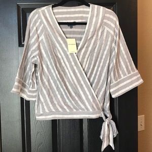 Lucky Brand strip wrap top
